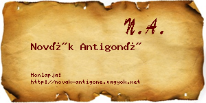 Novák Antigoné névjegykártya